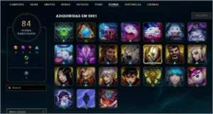 conta lol 28 skins 5 báus pra abrir gold 4 md10 1/3 - League of Legends