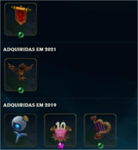 conta lol 28 skins 5 báus pra abrir gold 4 md10 1/3 - League of Legends
