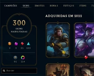 Conta 2017 Diamante 4 300 skins e muito mais - League of Legends LOL