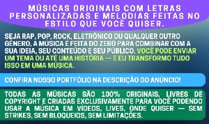 Músicas para sua Live e Vídeos. (Direito autoral)