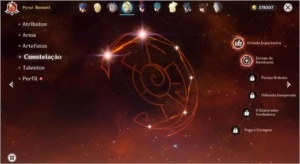 Conta Genshin Impact AR 55 Ganyu + Klee + Diluc + 4 Armas 5*