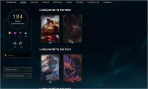CONTA LEAGUE OF LEGENDS (PLATINA +184 SKINS +SONA ULTIMATE) LOL