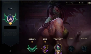 Conta Lol Full Acesso Lvl 71 - Esmeralda 3 - League of Legends