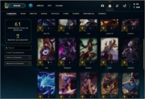 Conta unranked (ex bronze) com 10 skins e 29 champs - League of Legends LOL