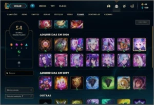 Conta unranked (ex bronze) com 10 skins e 29 champs - League of Legends LOL