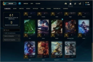Conta unranked (ex bronze) com 10 skins e 29 champs - League of Legends LOL
