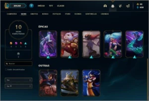 Conta unranked (ex bronze) com 10 skins e 29 champs - League of Legends LOL