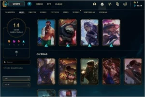 Vendo conta platina 4 14 skins 34 campeões - League of Legends LOL