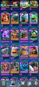 Cont de Clash royal 5 Evos arena 20 - Clash Royale