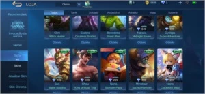 Conta de Mobile legendes no mítico com mais de 41 skins - Mobile Legends