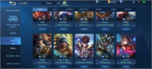 Conta de Mobile legendes no mítico com mais de 41 skins - Mobile Legends