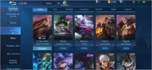 Conta de Mobile legendes no mítico com mais de 41 skins - Mobile Legends