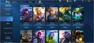 Conta de Mobile legendes no mítico com mais de 41 skins - Mobile Legends