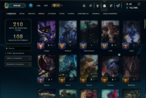 Bronze 1 com 90 Champs e 34 Skins ( Mais de 100 Jogos ) - League of Legends LOL