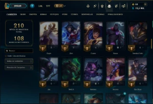 Bronze 1 com 90 Champs e 34 Skins ( Mais de 100 Jogos ) - League of Legends LOL