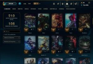 Bronze 1 com 90 Champs e 34 Skins ( Mais de 100 Jogos ) - League of Legends LOL