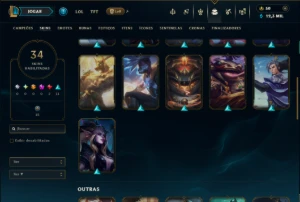 Bronze 1 com 90 Champs e 34 Skins ( Mais de 100 Jogos ) - League of Legends LOL