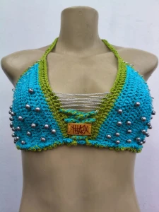 Top celeste - Artesanato e Personalizados