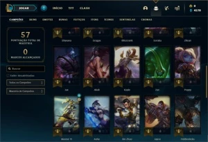 Conta Platina 2 com 36 Champs e 12 Skins - League of Legends LOL