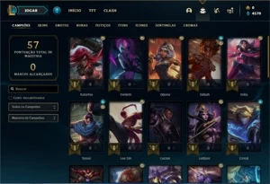 Conta Platina 2 com 36 Champs e 12 Skins - League of Legends LOL
