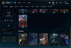 Conta Platina 2 com 36 Champs e 12 Skins - League of Legends LOL