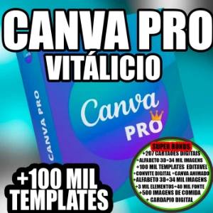 Canva Pro Ilimitado + bonus Vitalicio 100 Mil Templates