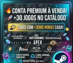 90.000 Total Horas +3000 Em Cada Um Dos 30 Jogos Steam Conta
