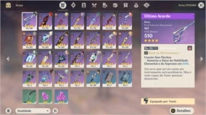 Genshin Impact Conta com Xiao Zhongli Venti AR55 PC & Mobile