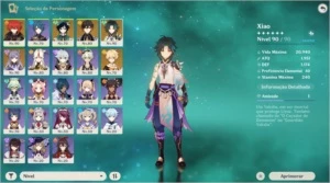 Genshin Impact Conta com Xiao Zhongli Venti AR55 PC & Mobile