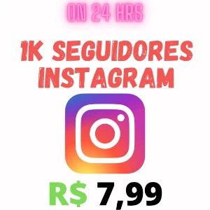 1K Seguidores Instagram - Redes Sociais