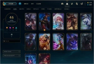 Conta LoL lv117 70 Campeões 46 Skins 3k Essência Laranja - League of Legends