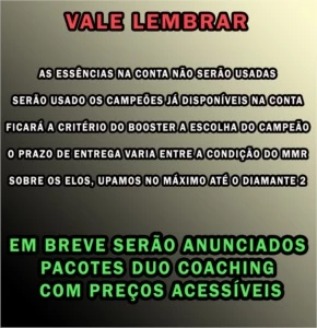 PROMO ELOJOB - RANKED SOLO - Confira as descrições - League of Legends LOL
