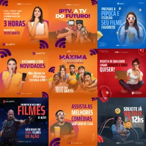 Pack Exclusivo de 50 Artes IPTV Editáveis no Canva - Serviços Digitais