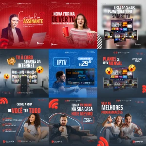 Pack Exclusivo de 50 Artes IPTV Editáveis no Canva - Serviços Digitais