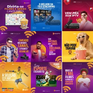 Pack Exclusivo de 50 Artes IPTV Editáveis no Canva - Serviços Digitais