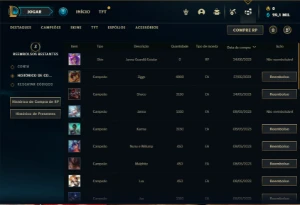 Conta ouro 1 com 23 Champs e 1 Skin + 2 Fragmentos - League of Legends LOL