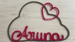 Porta Maternidade Nuvem Personalizada em Tricotin - Artesanato e Personalizados