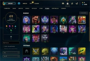 Conta Mestre com 35 Champs e 1 Skin + 20 Espolios - League of Legends LOL