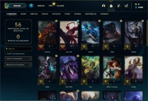 Conta Mestre com 35 Champs e 1 Skin + 20 Espolios - League of Legends LOL