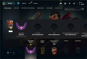 Conta Mestre com 35 Champs e 1 Skin + 20 Espolios - League of Legends LOL