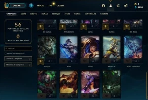 Conta Mestre com 35 Champs e 1 Skin + 20 Espolios - League of Legends LOL