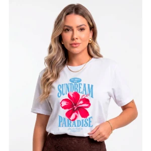 Camiseta Feminina Estampa Digital Variadas Malha Poliéster - Artesanato e Personalizados