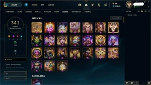CONTA LOL FULL CHAMP D4 64% WIN RATE MMR MESTRE - League of Legends