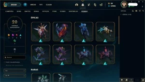 CONTA LOL FULL CHAMP D4 64% WIN RATE MMR MESTRE - League of Legends