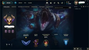 CONTA LOL FULL CHAMP D4 64% WIN RATE MMR MESTRE - League of Legends