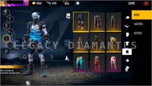 CONTA DIAMANTE 1 COM DINO E 1500 DIAMANTES - Free Fire