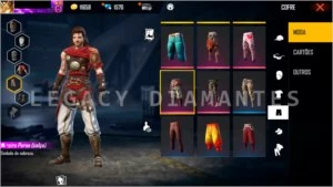 CONTA DIAMANTE 1 COM DINO E 1500 DIAMANTES - Free Fire