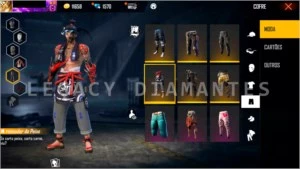CONTA DIAMANTE 1 COM DINO E 1500 DIAMANTES - Free Fire