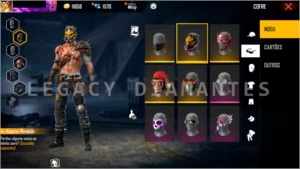 CONTA DIAMANTE 1 COM DINO E 1500 DIAMANTES - Free Fire