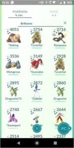 Conta Pokémon Lvl 40